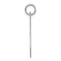 Sterling Silver Rhodium-plated Ill Never Stop Loving You Charm with Satin Back Stop Sign view 2