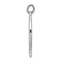Sterling Silver Platinum-plated Ichthus Fish Charm view 2