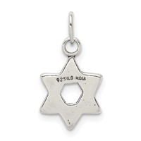 Sterling Silver Antiqued Star of David Charm view 4