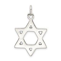 Sterling Silver Antiqued Star of David Charm view 4