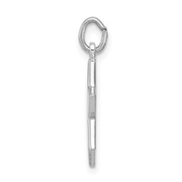 Sterling Silver Platinum-plated Star of David Charm view 2