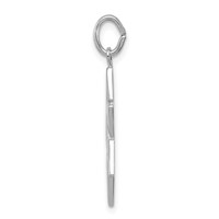 Sterling Silver Platinum-plated Star of David Charm view 2