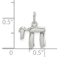 Sterling Silver Chai Life Charm view 3