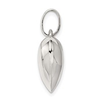 Sterling Silver Puffed Heart Charm view 2
