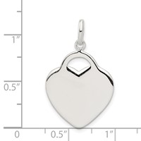 Sterling Silver Heart Charm view 3