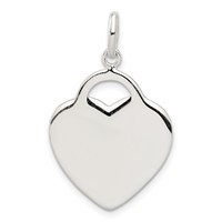 Sterling Silver Heart Charm view 1
