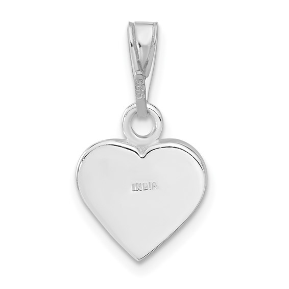 Sterling Silver Heart X Pendant