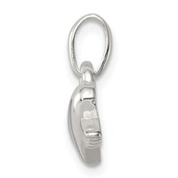 Sterling Silver Heart Charm with Wings view 2