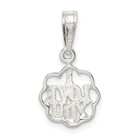 Sterling Silver I Love You Charm view 4