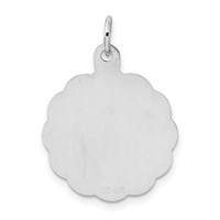 Sterling Silver Rhodium-plated First Holy Communion Disc Charm view 3