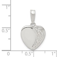 Sterling Silver Heart Pendant view 3