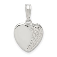 Sterling Silver Heart Pendant view 1