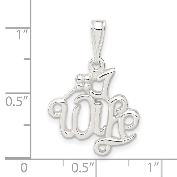 Sterling Silver #1 Wife Pendant
