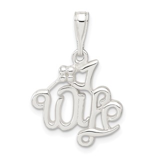 Sterling Silver #1 Wife Pendant