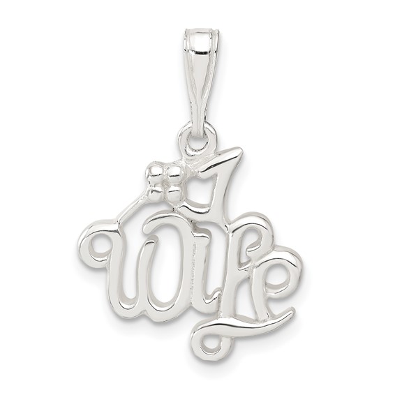 Sterling Silver #1 Wife Pendant