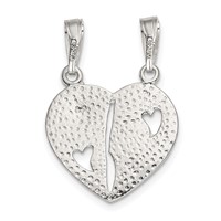 Sterling Silver Best Friends Break Apart Heart view 4