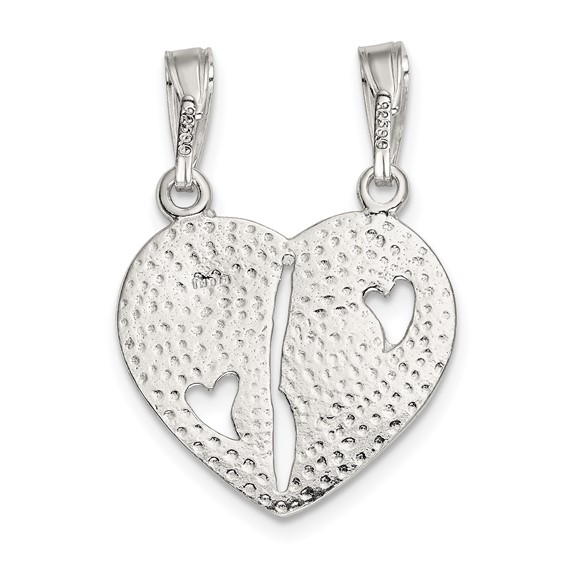 Sterling Silver Best Friends Break apart Heart