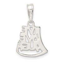 Sterling Silver Live, Love, Laugh Pendant view 4