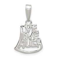 Sterling Silver Live, Love, Laugh Pendant view 1