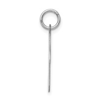 Sterling Silver Rhodium-plated Musical Note Polished Charm view 2
