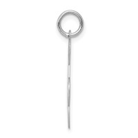 Sterling Silver Rhodium-plated Treble Clef Polished Charm view 2