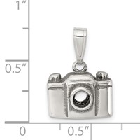Sterling Silver Antiqued Camera Charm view 3