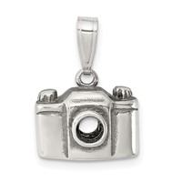 Sterling Silver Antiqued Camera Charm view 1