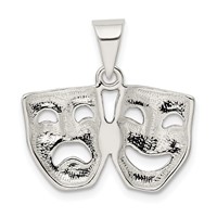 Sterling Silver Comedy Tragedy Charm view 4