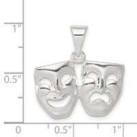 Sterling Silver Comedy Tragedy Charm view 3