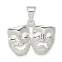 Sterling Silver Comedy Tragedy Charm view 1