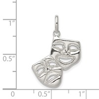 Sterling Silver Comedy Tragedy Charm view 3