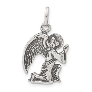 Sterling Silver Antiqued Angel Charm