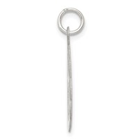 Sterling Silver Rhodium-plated Cross Disc Charm view 2