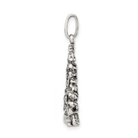 Sterling Silver Antiqued Christmas Tree Charm view 2