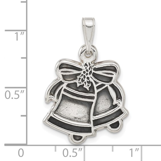 Sterling Silver Antiqued Bells Charm