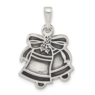 Sterling Silver Antiqued Bells Charm