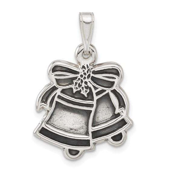 Sterling Silver Antiqued Bells Charm