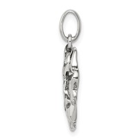 Sterling Silver Antiqued Comedy Tragedy Charm view 2