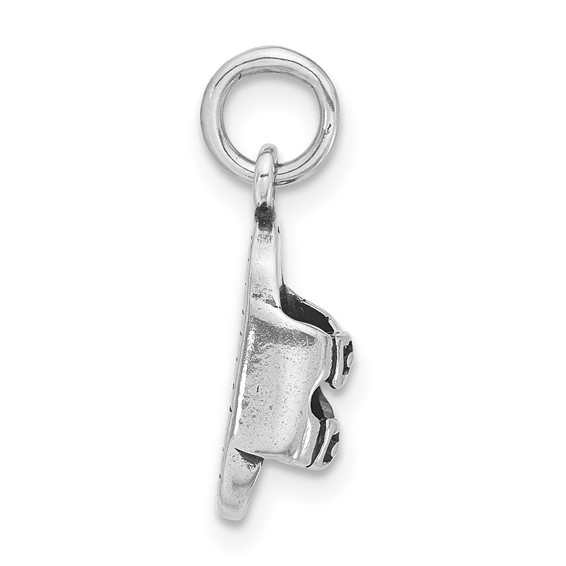 Sterling Silver Antiqued Sandal Charm