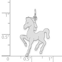Sterling Silver Rhodium-plated Horse Disc view 4