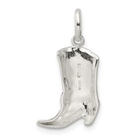 Sterling Silver Cowboy Boot Charm view 4