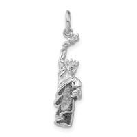 Sterling Silver Glitter Enameled Statue of Liberty Charm view 1