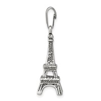 Sterling Silver Antiqued Eiffel Tower Pendant view 2