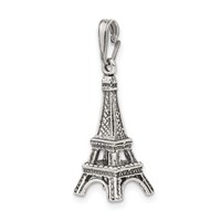 Sterling Silver Antiqued Eiffel Tower Pendant view 5