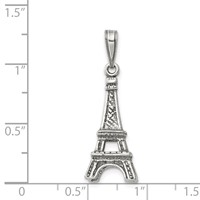 Sterling Silver Antiqued Eiffel Tower Pendant view 3