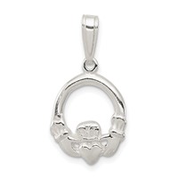 Sterling Silver Claddagh Charm view 1