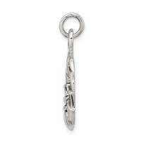 Sterling Silver Antiqued Claddagh Pendant view 2