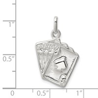 Sterling Silver Playing Card's Charm view 3