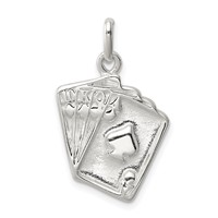 Sterling Silver Playing Card's Charm view 1