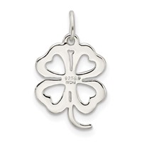 Sterling Silver 4-leaf Clover Charm view 3